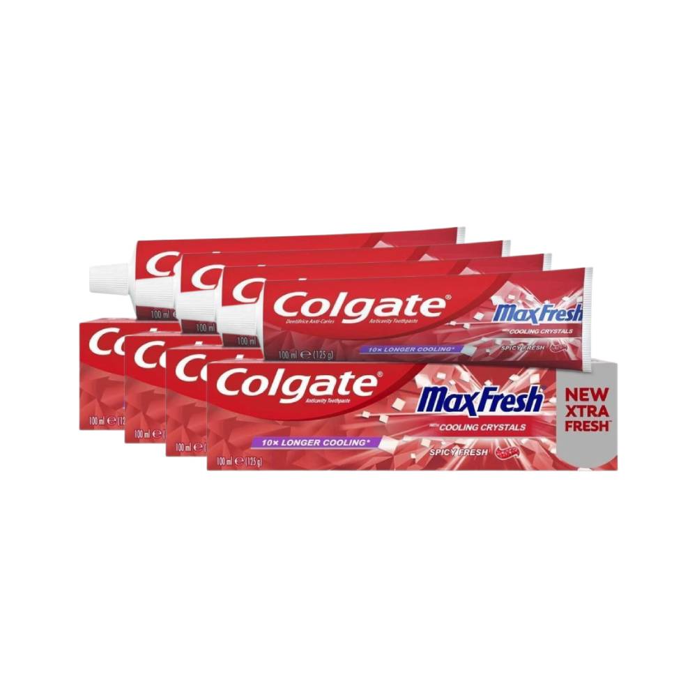 Colgate Max Fresh Dentifrice Cool Spicy Fresh - 100 ml - Lot de 4 (4 x 100 ml = 4 tubes)