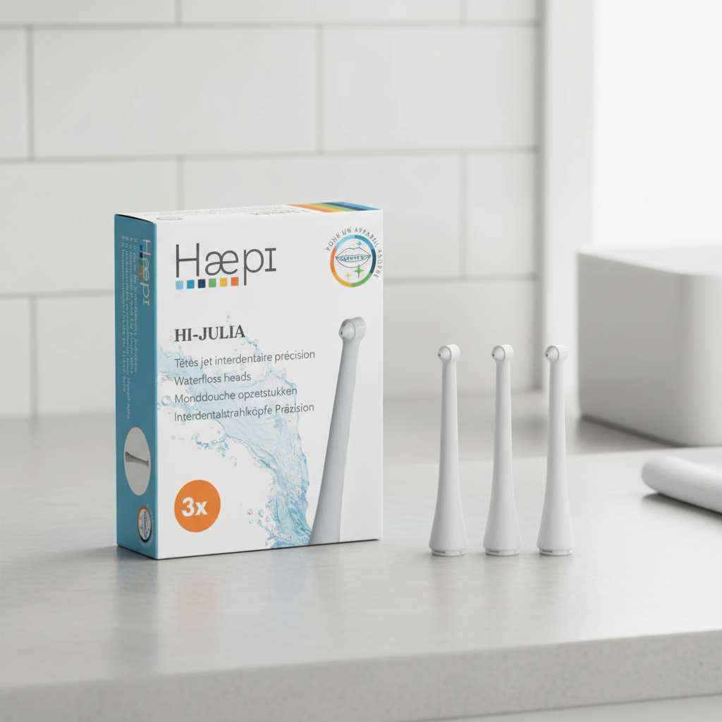 Haepi - Lot de 3 buses de jet d'eau pour brosse à dents électrique sonique - Compatible Haepi Julia