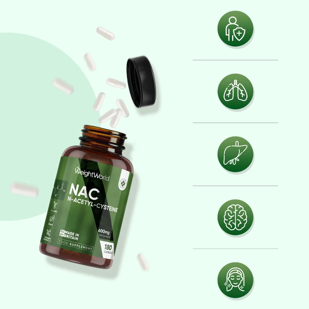 WeightWorld N-Acétyl-Cystéine (NAC) 600 mg 180 gélules