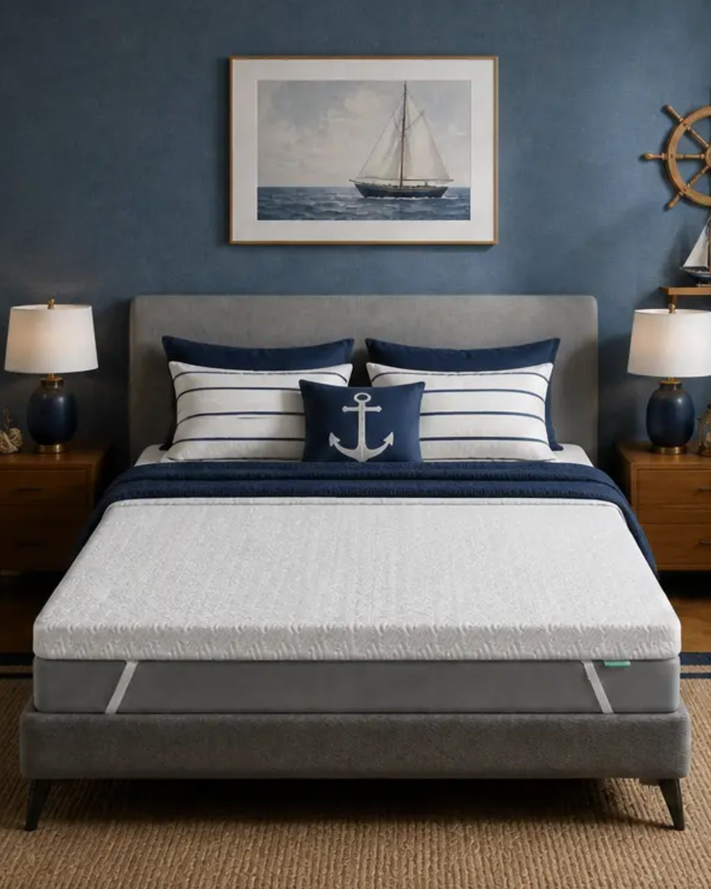 MENDALE Surmatelas en mousse à mémoire, épaisseur 2,5 cm, confortable, soulagement des points de pression, ultra doux et hypoallergénique, 180 x 200 cm