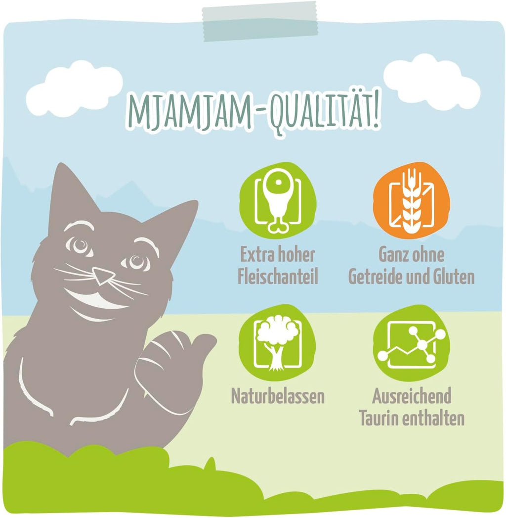 [Peut être servi frais pour l'été] MjAMJAM Nourriture humide premium pour chat au veau - 12 x 125 g