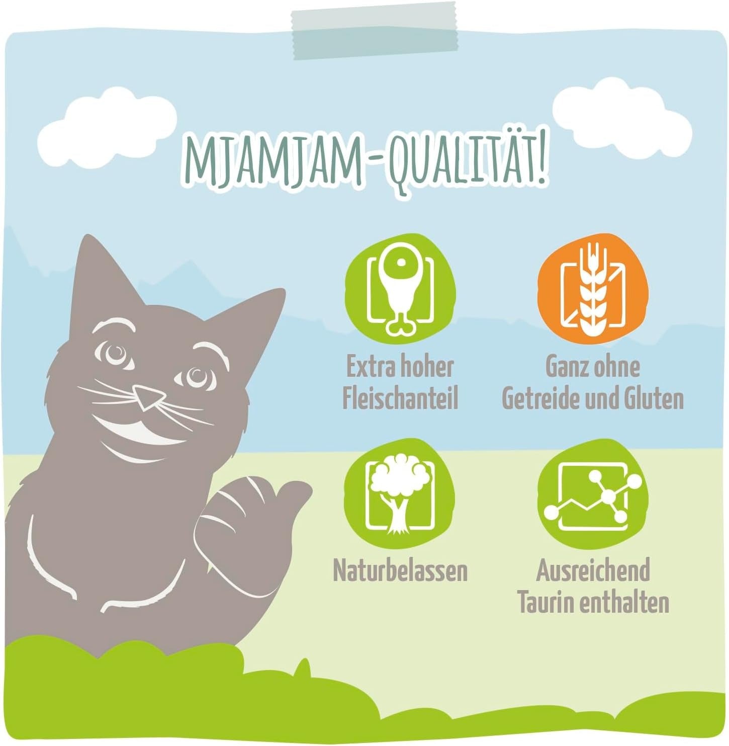 [Peut être servi frais pour l'été] MjAMJAM Nourriture humide premium pour chat au veau - 12 x 125 g