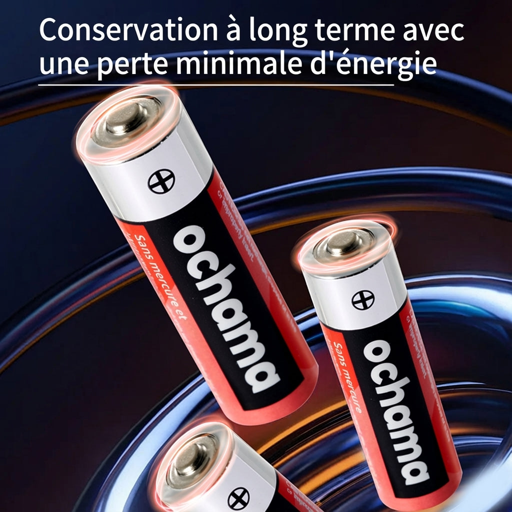 Ochama Piles AA 10 pièces, Alcalines, sans mercure, Écologiques, pour tensiomètre/lecteur de glycémie/serrure à empreinte digitale/télécommande/balance numérique/jouets 10 pièces