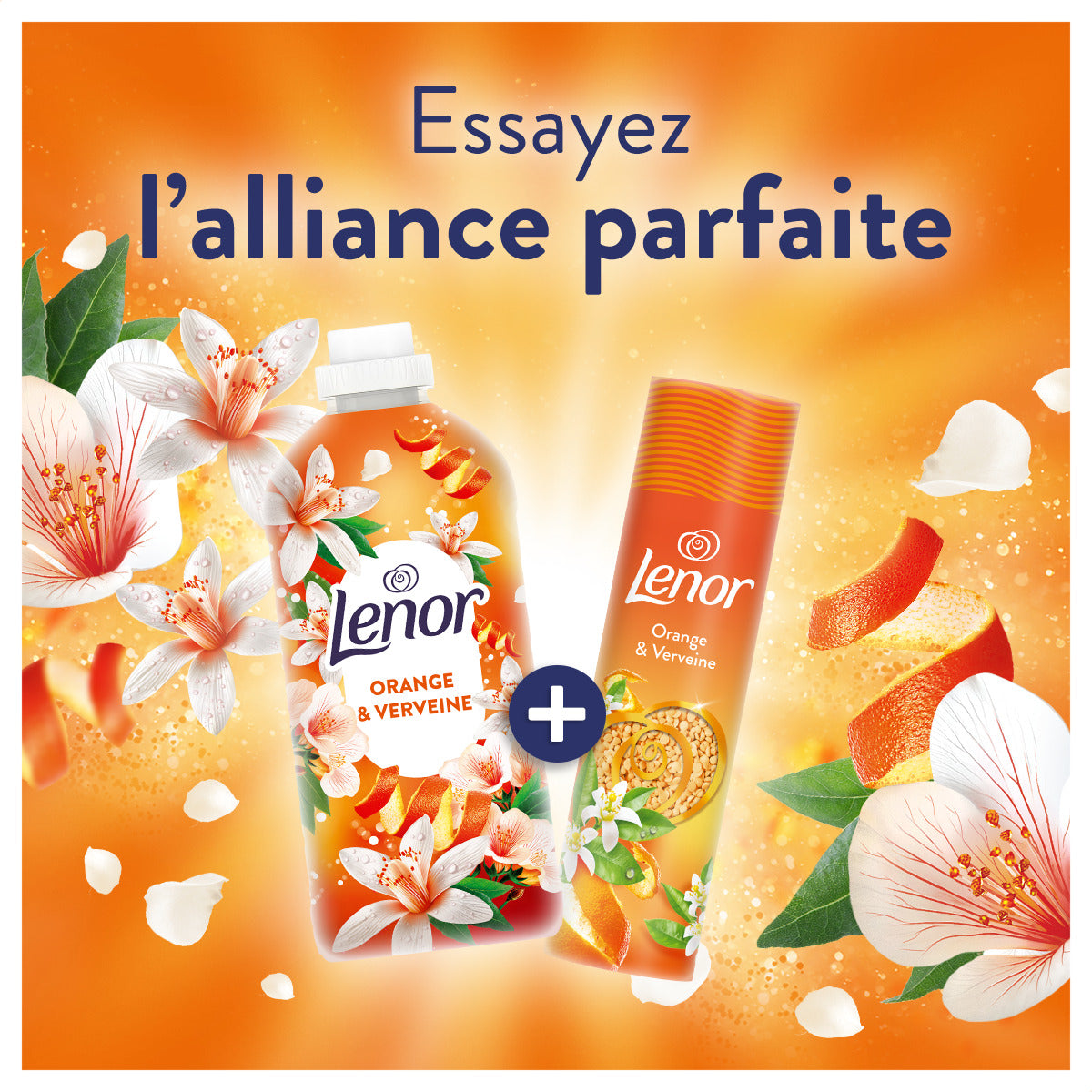 Lenor Adoucissant Liquide Collection Orange & verveine 42 Lavages - 882 ml