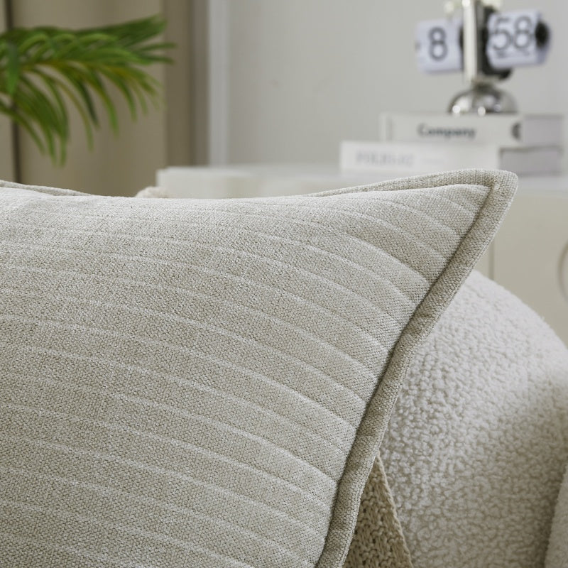 MEROPE, Housse de coussin classique en polyester multicolore, 50x50 cm, beige, 1 pack