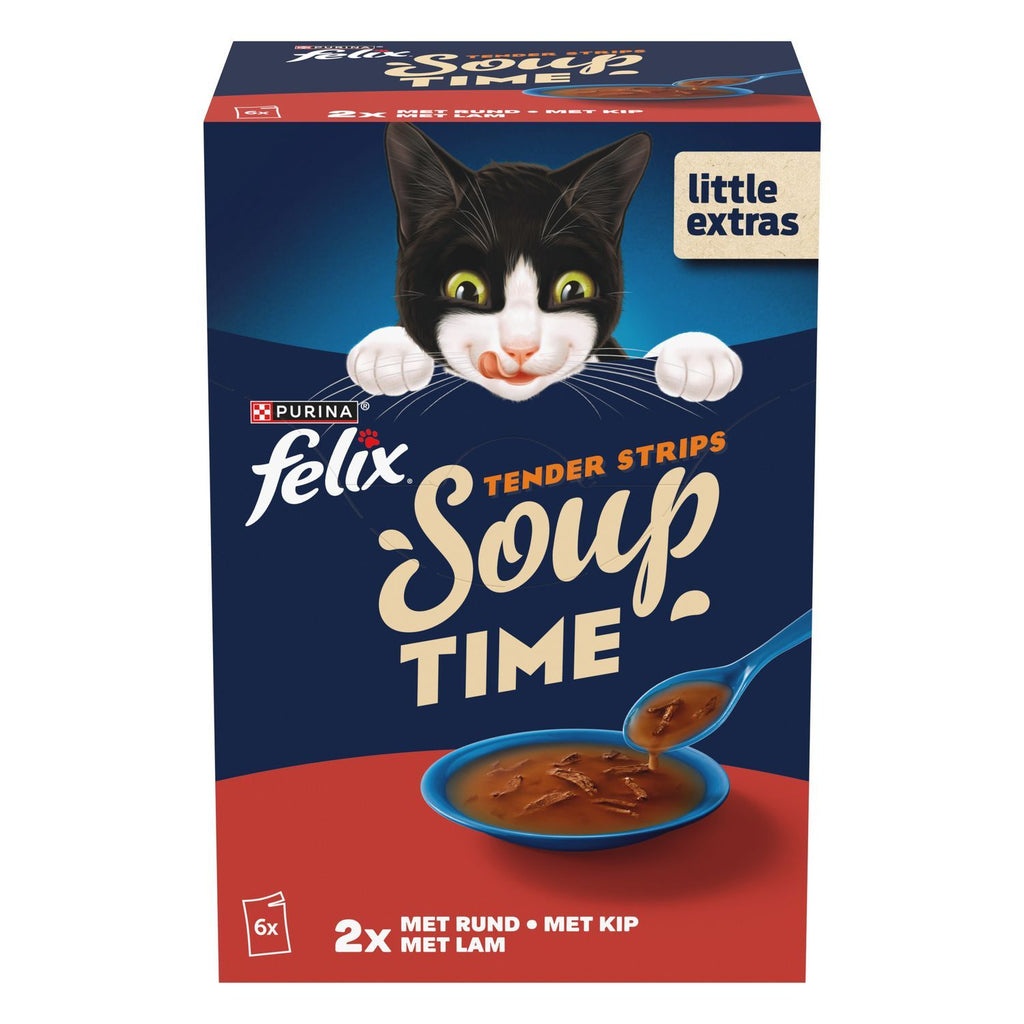 Felix Soupe pour Chat Filets Sélection de la Ferme 6x48 g