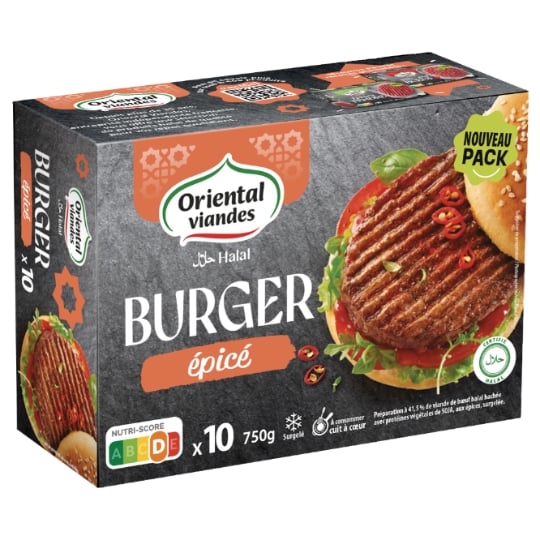 Burger de bœuf épicé 10 x 75 g