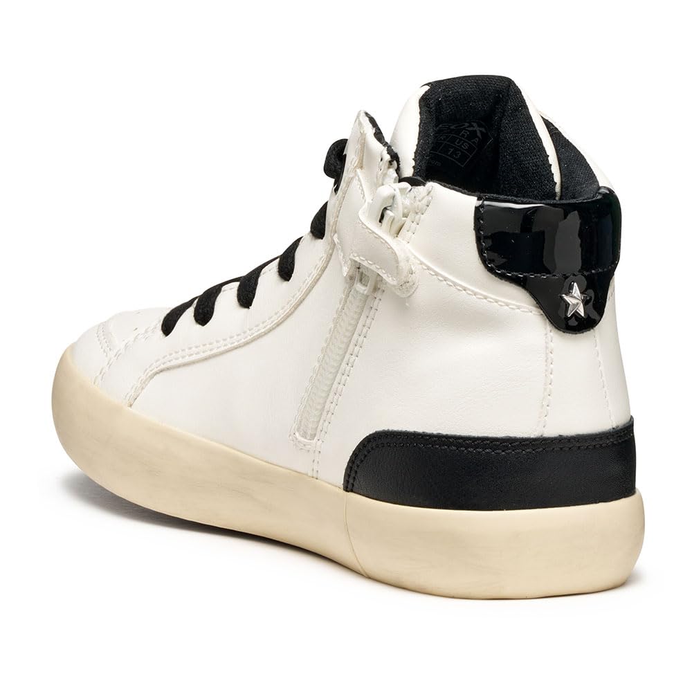 GEOX J Gisli Sneaker Femme Blanc/Noir