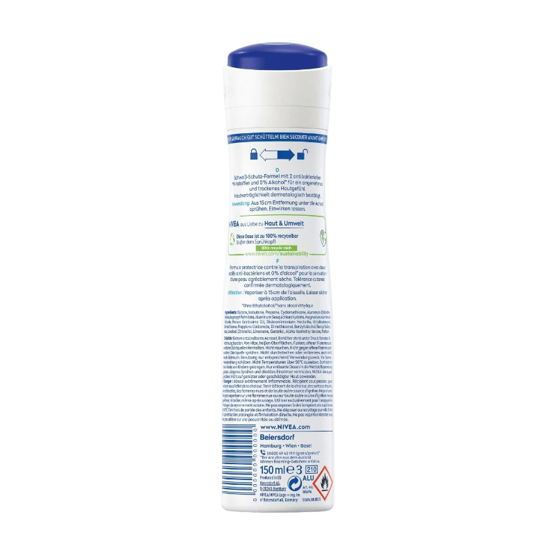 NIVEA Dry Active Déodorant Anti-Transpirant 72h - 150 ml
