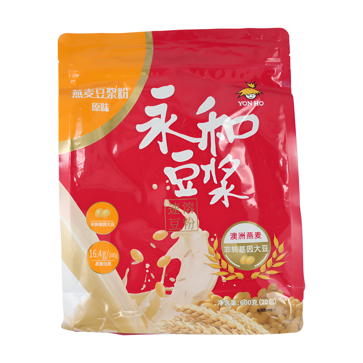 Yon Ho Poudre d'avoine et de soja Saveur originale - 600 g