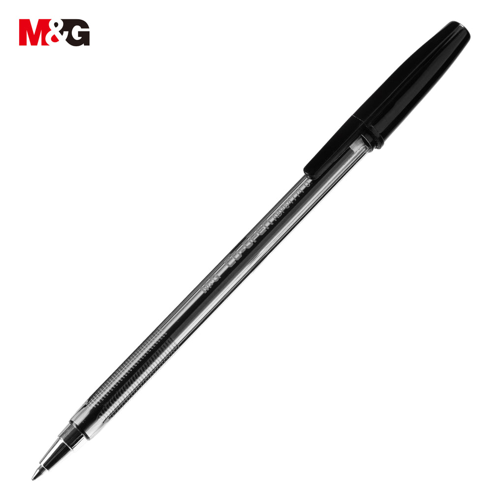 M&G Lot de 40 stylos à bille, encre noire et pointe fine 0,7 mm