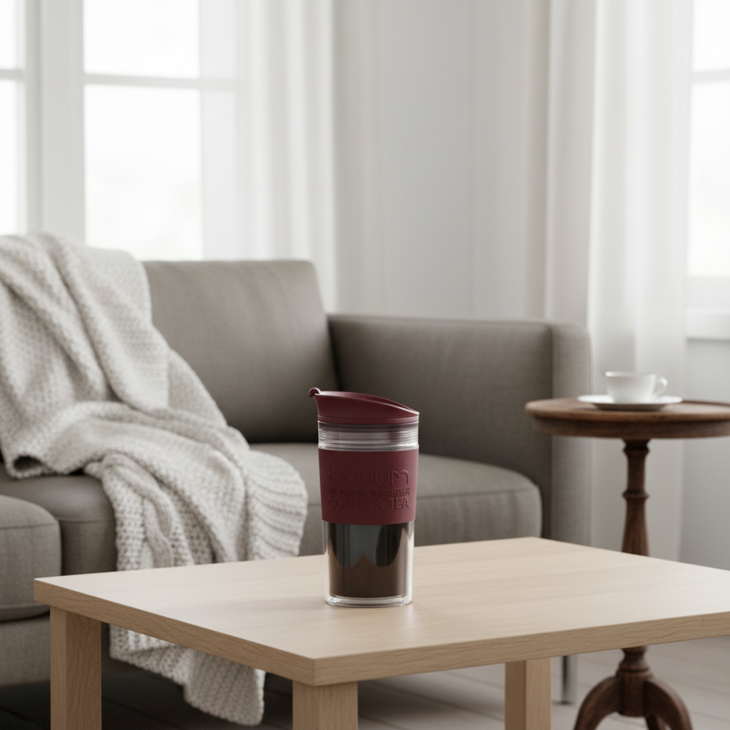 Bodum Mug de voyage 350 ml - Marron canneberge - Système double paroi