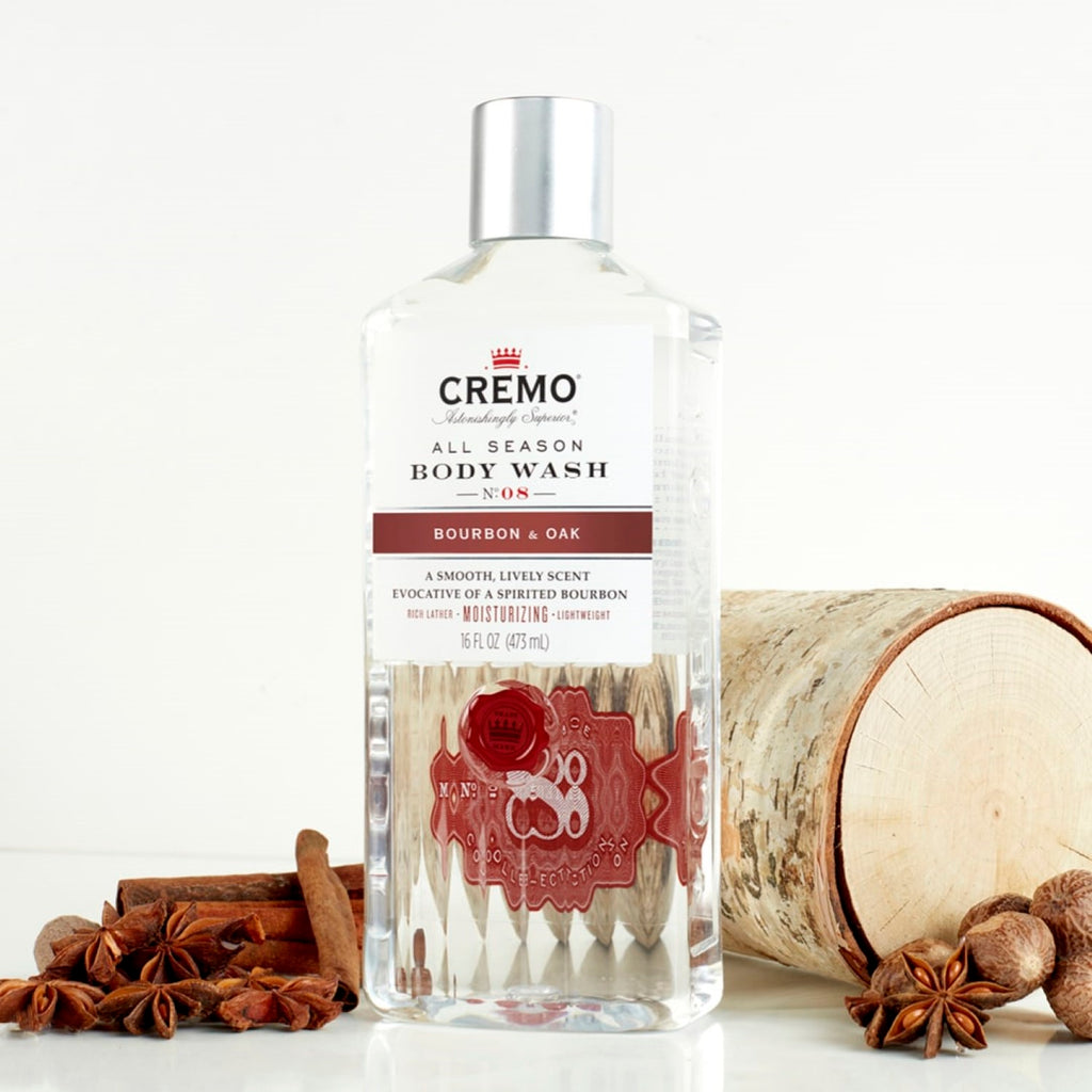 CREMO Bourbon & Oak - Gel Douche - Hydratant & Épicé - 473 ml