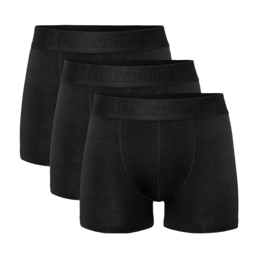 Resteröds Gunnar boxers en coton, lot de 3, noir, taille S