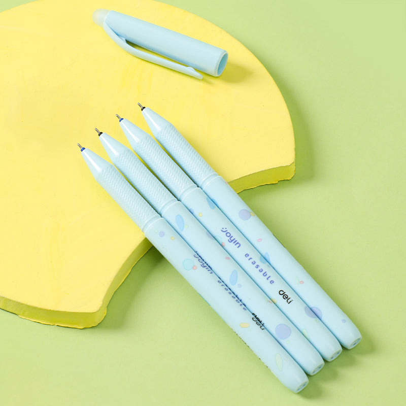Deli Lot de 12 stylos gel effaçables 0,5 mm - Bleu