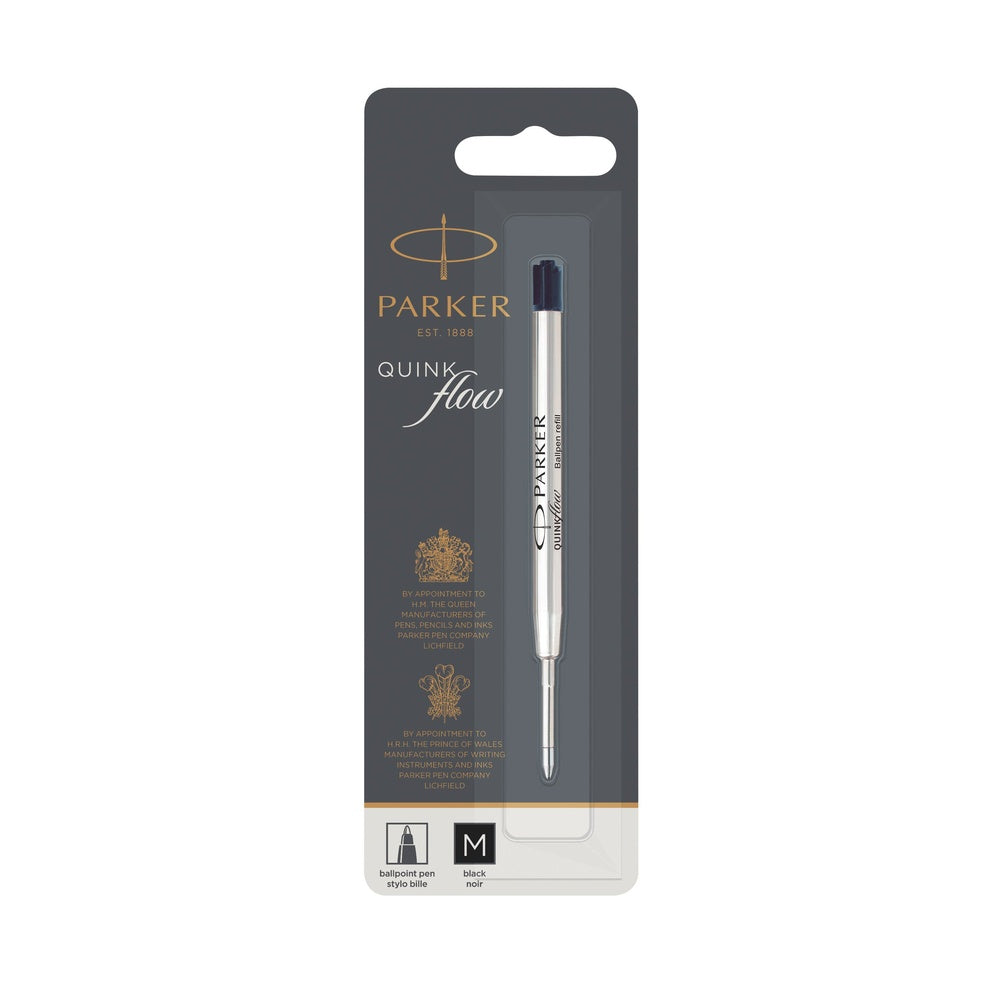 Parker Recharge de stylo à bille – Pointe moyenne, noir
