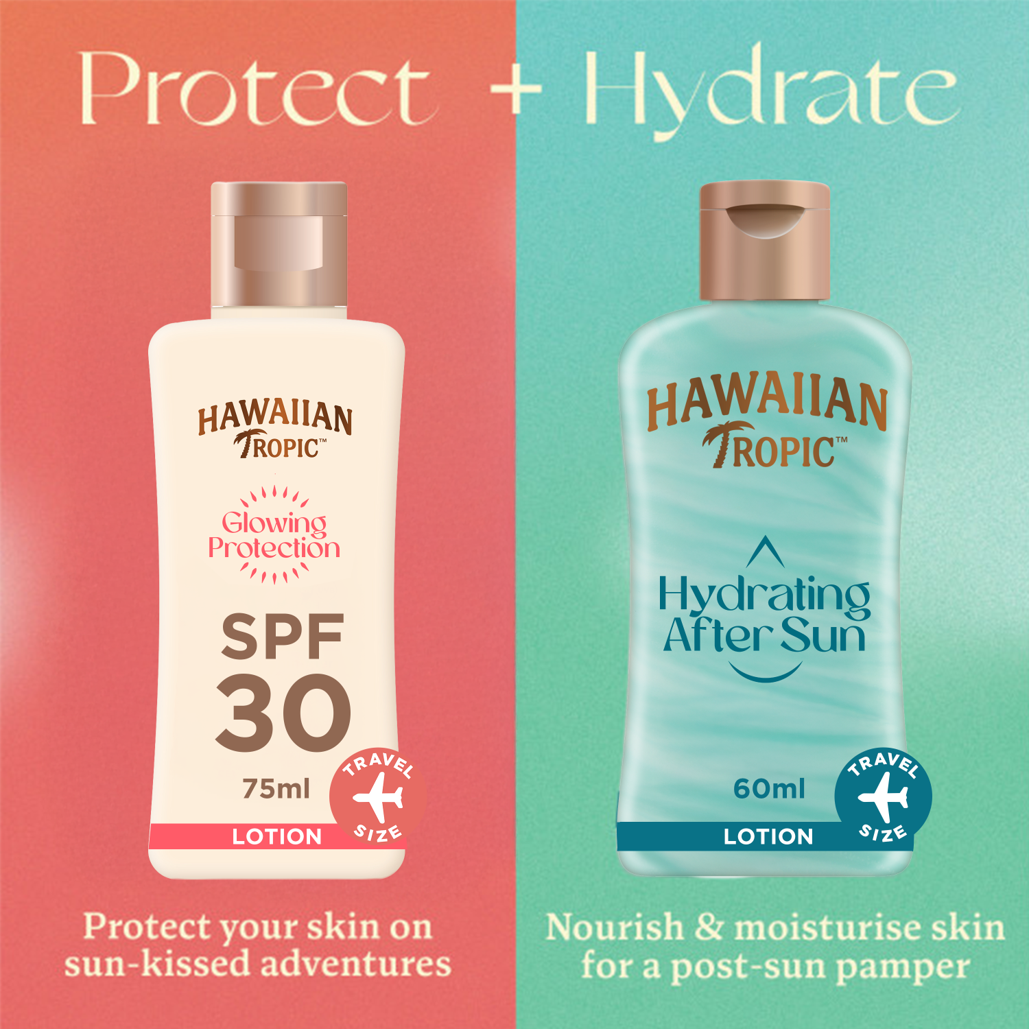 Hawaiian Tropic Lotion solaire satinée mini FPS 30 75 ml