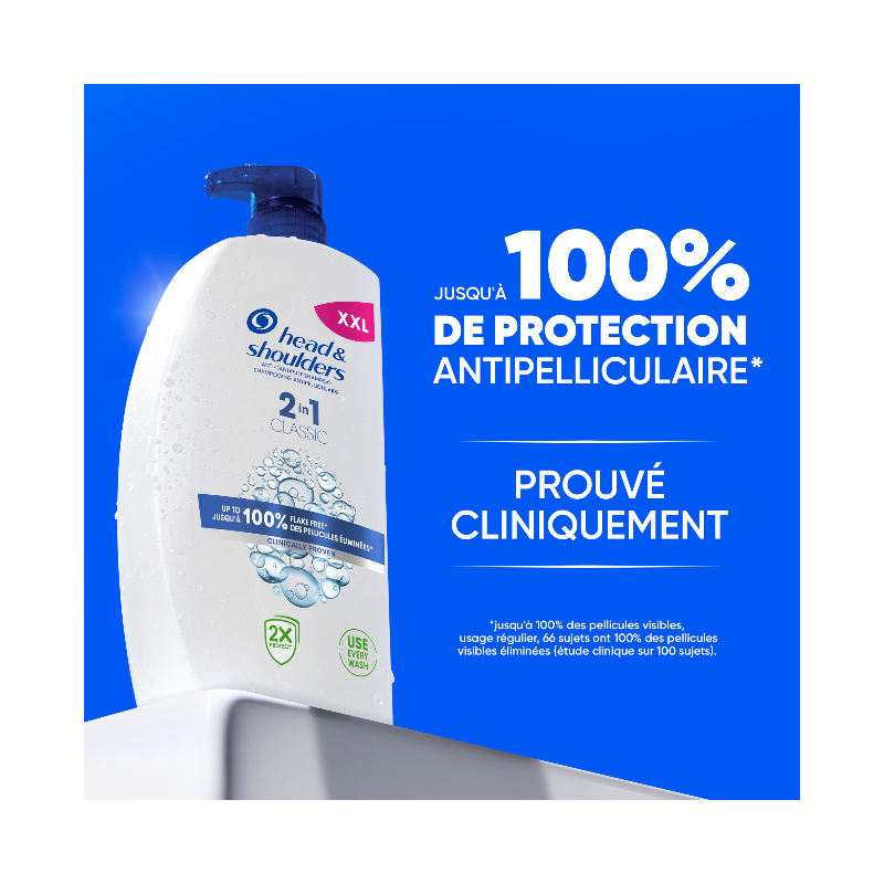 HEAD & SHOULDERS Classic - Shampooing 2en1 - 1L
