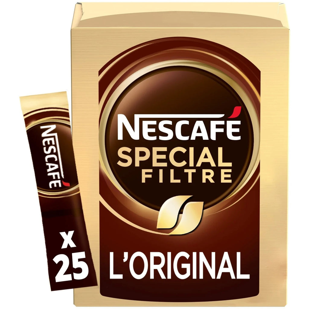 NESCAFÉ Special Filter Café Noir Instantané, Lot de 25 Sticks, 50 g