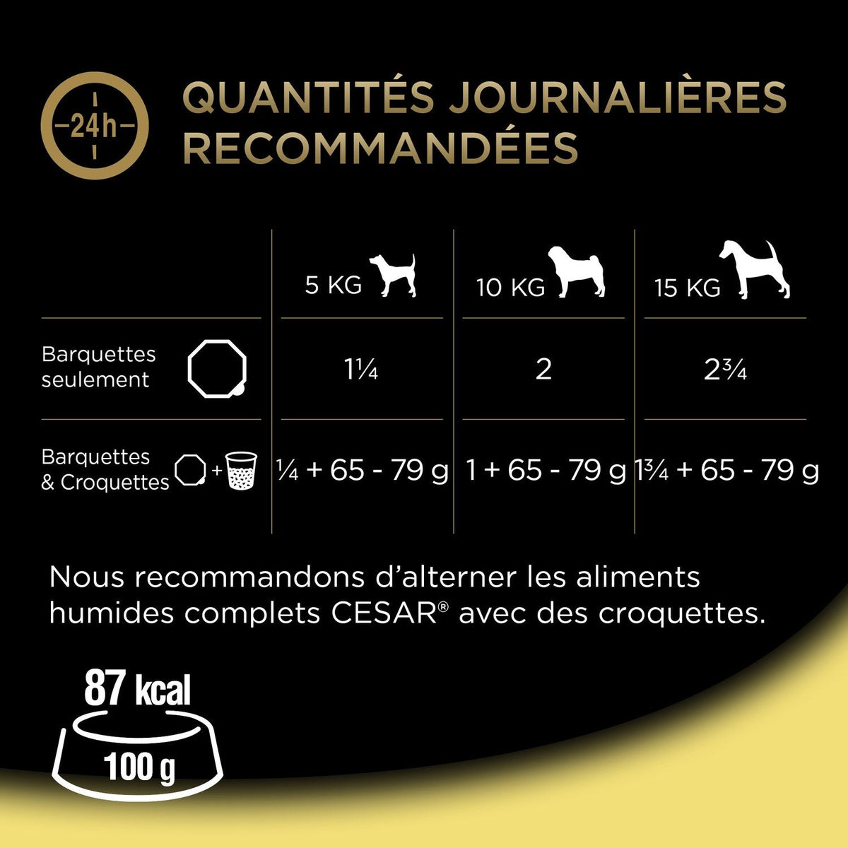 Cesar aliment chien terrine classique poulet1 barq 300 gr