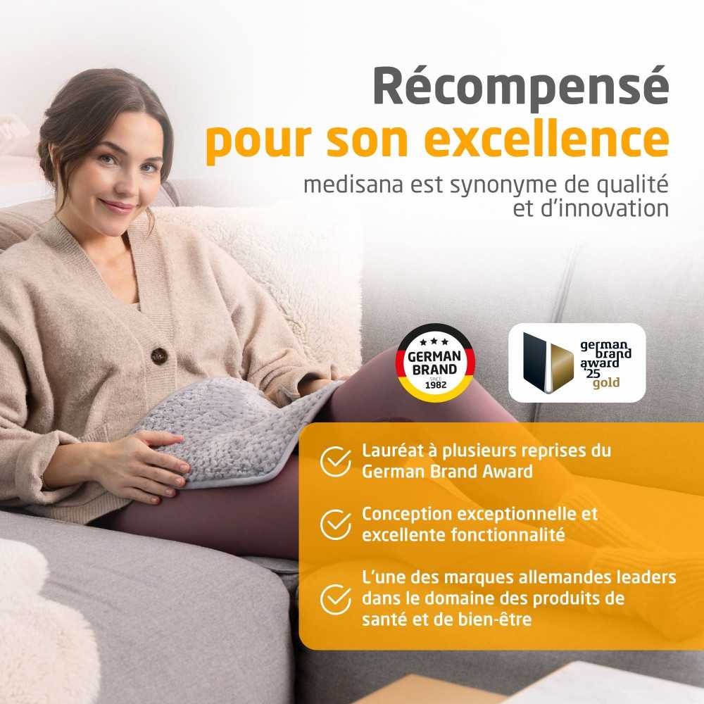 medisana HP 516 Coussin chauffant Gris Ultra-doux 4 niveaux de chaleur Arrêt automatique