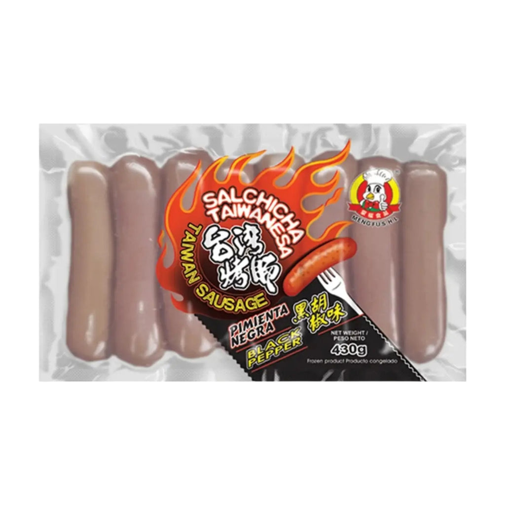 Meng Fu Saucisses de porc au poivre noir (Taïwan) 430 g