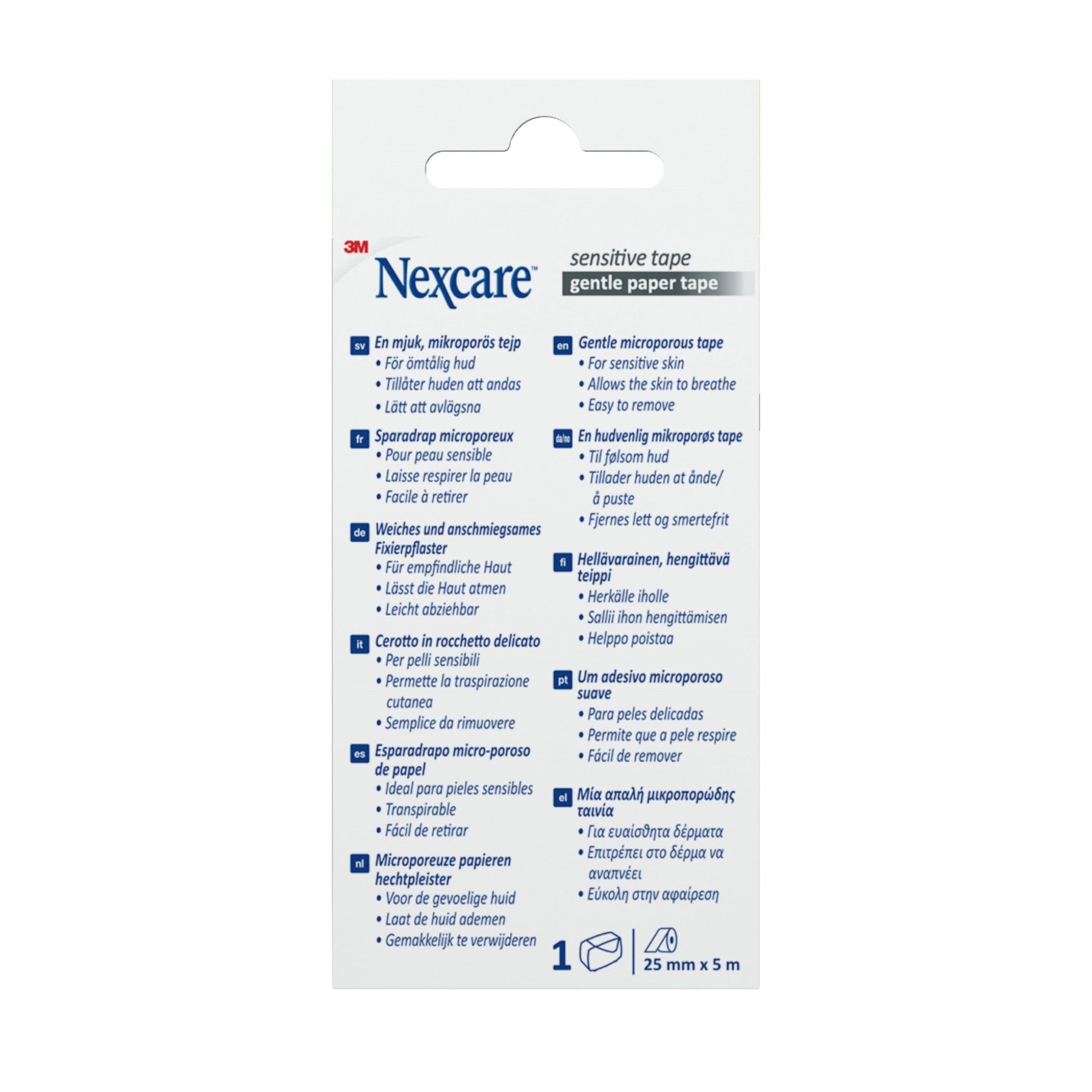 NEXCARE™ Ruban adhésif sensible, 25 mm x 5 m, 1 rouleau
