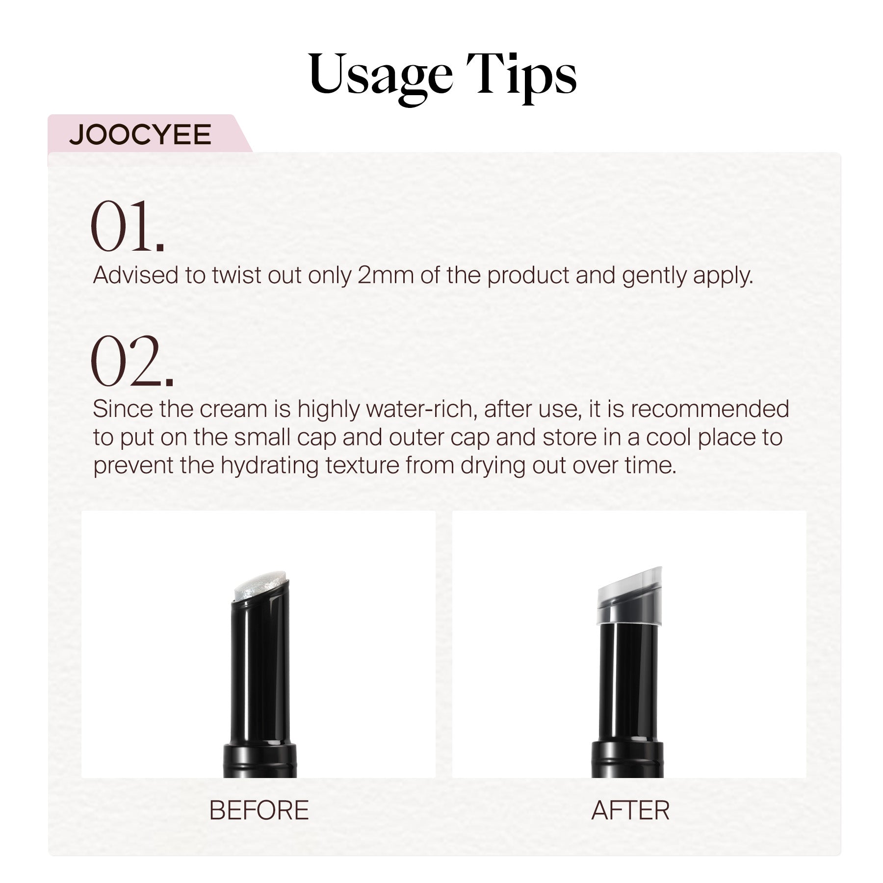 Joocyee Stick enlumineur gelée H03 Bain de soleil