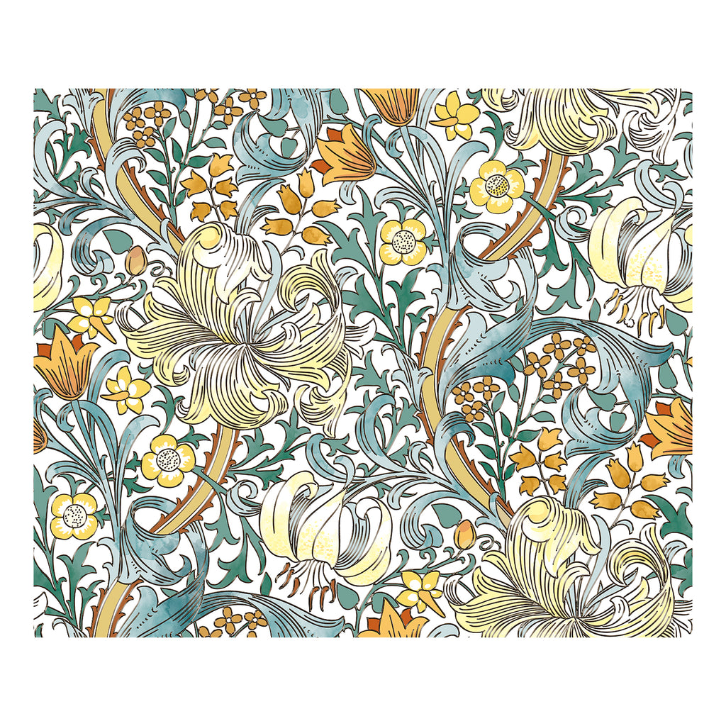 Murgall Rouleau de film décoratif pour vitre Morris lys doré - 60 x 508 cm