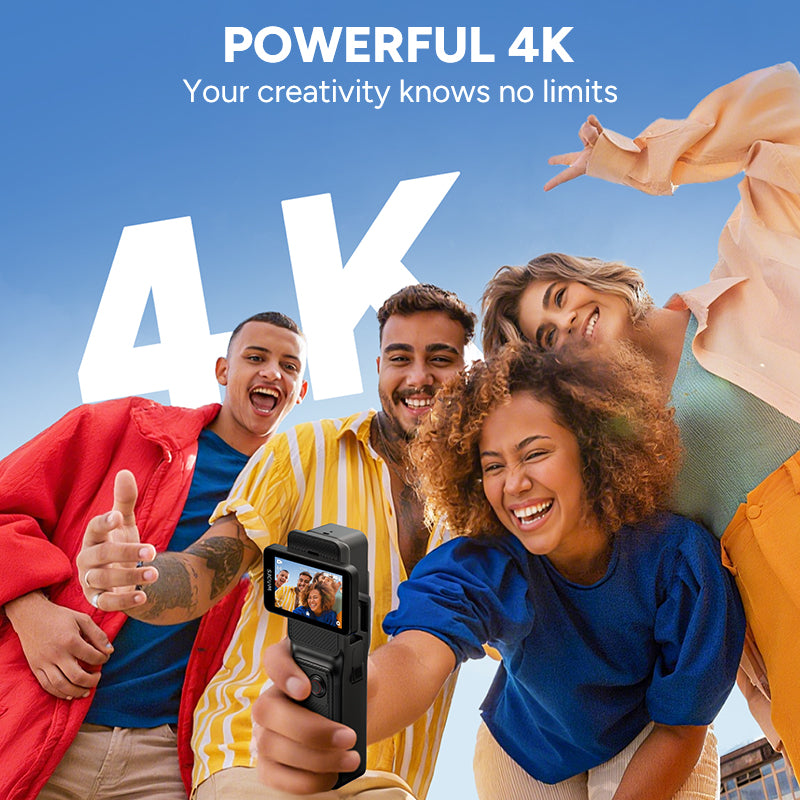 SJCAM C400 Caméra d’action 4K avec EIS 6 axes, double écran tactile, écran rabattable 2,29 pouces, batterie 437 min, boîtier compact 14,4 x 3,9 x 3,9 cm, étanche 30 m avec caisson, photos 16 Mpx, grand angle 154°, ralenti 2K, Wi-Fi rapide 5 GHz vers