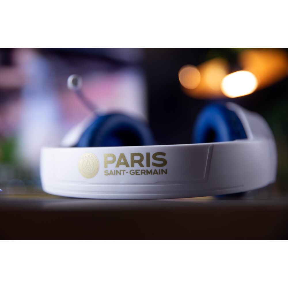 Konix Casque gaming filaire PSG - PC/PS5/Switch 2/Xbox Series - Microphone 45°, Câble 1.5m, Prise Jack 3.5mm - Blanc et bleu