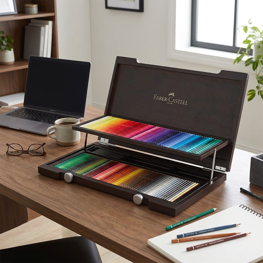 Faber-Castell Albrecht Dürer Crayons Aquarellables - Set de 120 Couleurs en Boîte en Bois