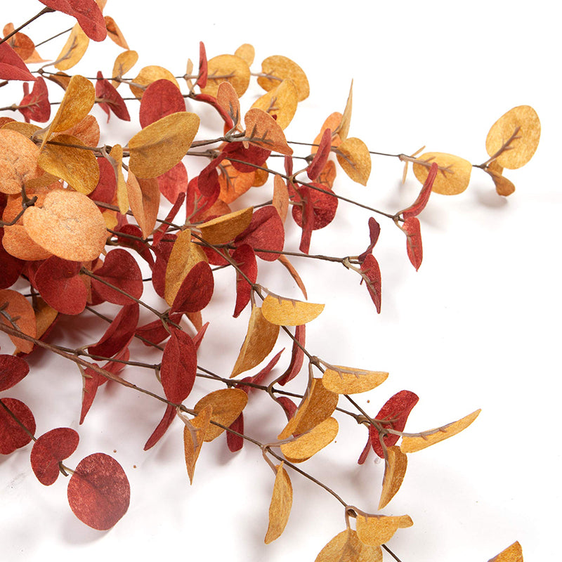 Yuejia Lot de 3 tiges d’eucalyptus artificielles d'automne - 70 cm