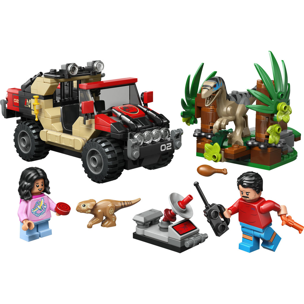 LEGO Jurassic World 76972 Le vélociraptor et l’évasion en 4x4