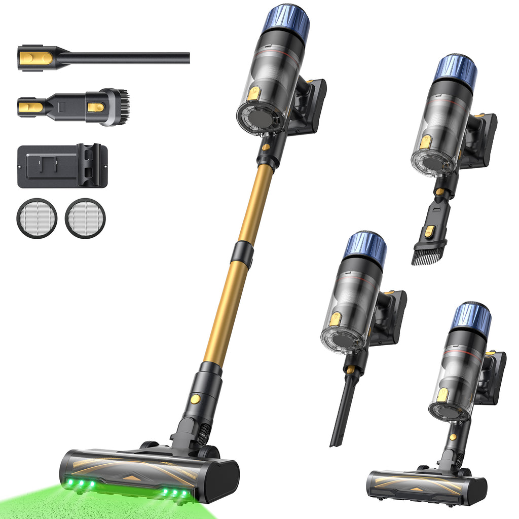Proscenic 15 aspirateur sans fil, puissant 600 W/55 kPa 70 min aspirateur sans fil autoportant avec support mural
