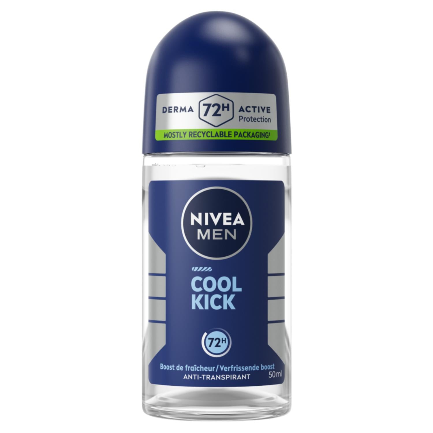 NIVEA MEN Déodorant Aisselles Cool Kick Protection 72h Bille 50ml