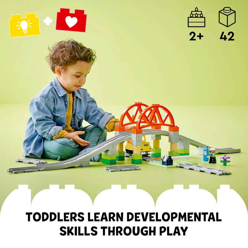 LEGO DUPLO Town Set d'extension pont de train et voies