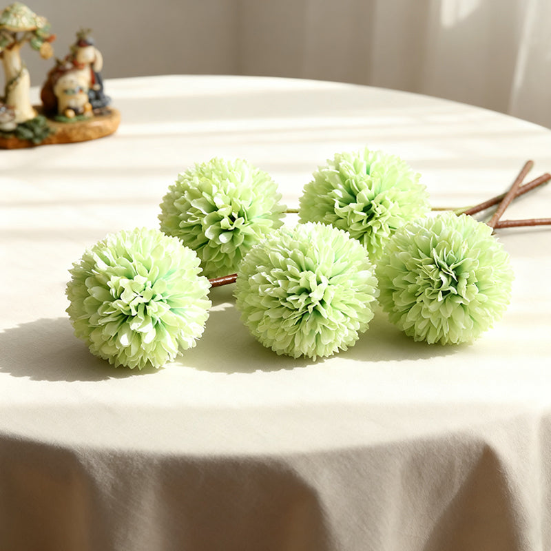 Wei's moment 6 pièces Fleurs artificielles Hydrangée artificielle Décoration pour vase de mariage Vert