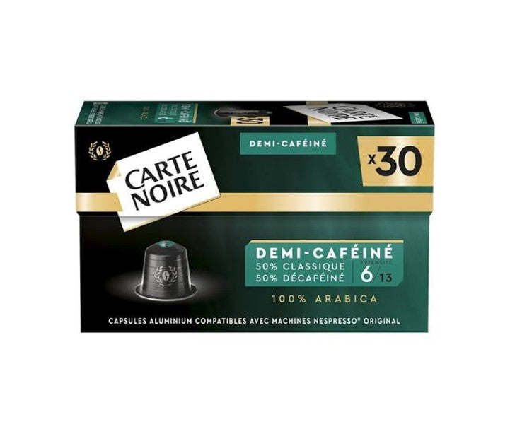 CARTE NOIRE Capsules Compatibles Nespresso Démis - Décaféiné 30 capsules