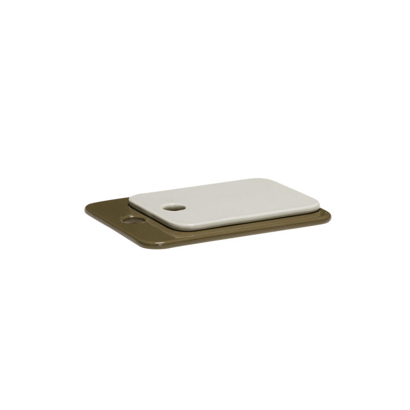 Hübsch Amare Lot de 2 planches en céramique Sable/Olive
