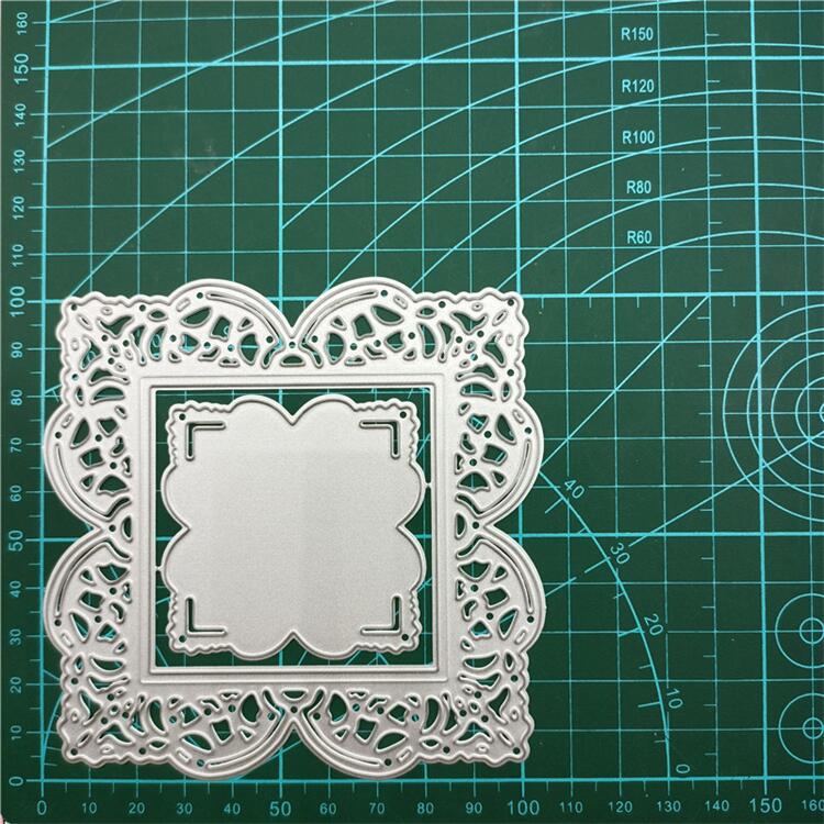 Cadre de fond Matrice de découpe en métal Moule de découpe Papier scrapbooking Couteau de découpe Lame de moule Matrice de perforation Stencils de relief Modèle
