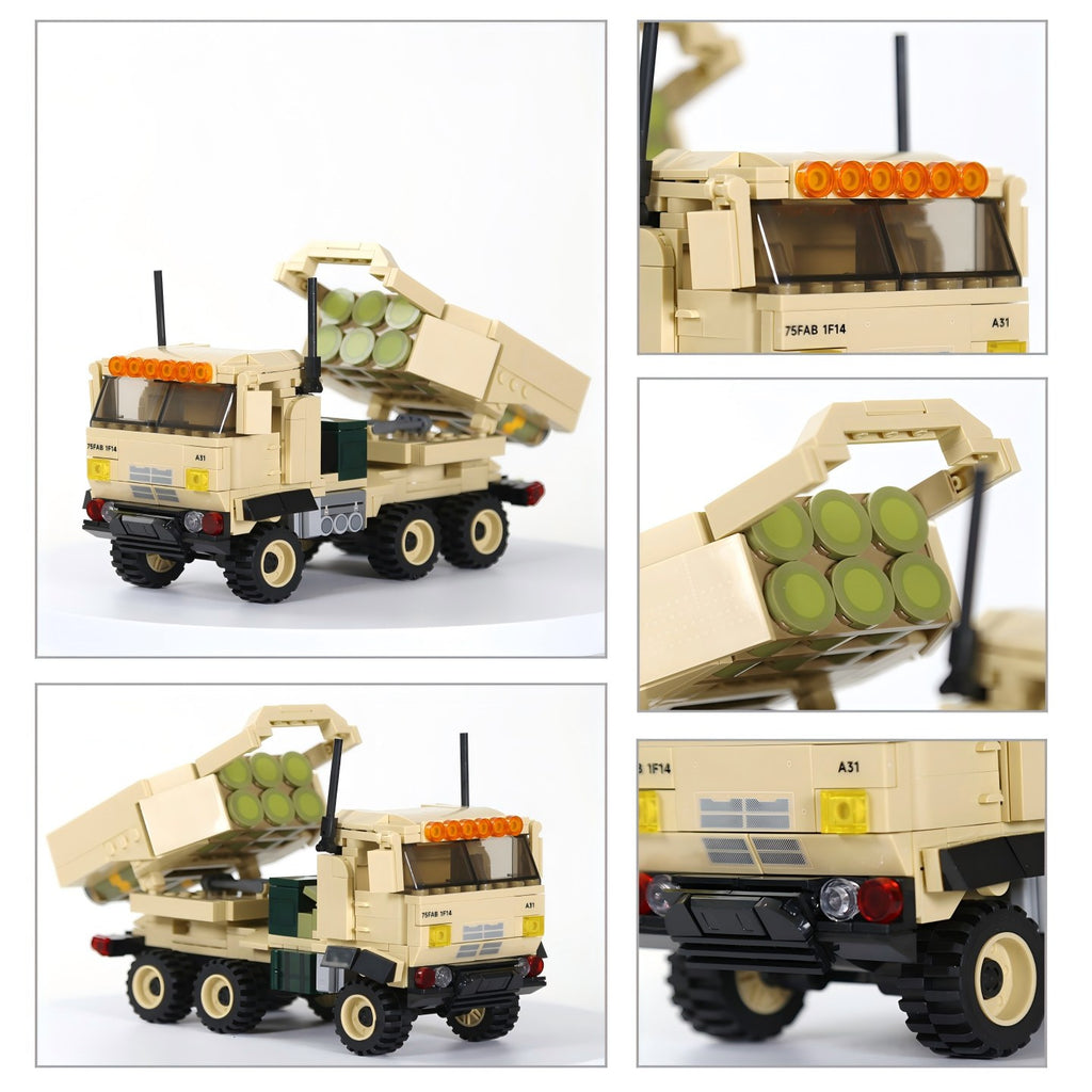 WANGE M142 Lance-roquettes Himars 457 Pièces Ensemble de Blocs de Construction pour Bricoleurs