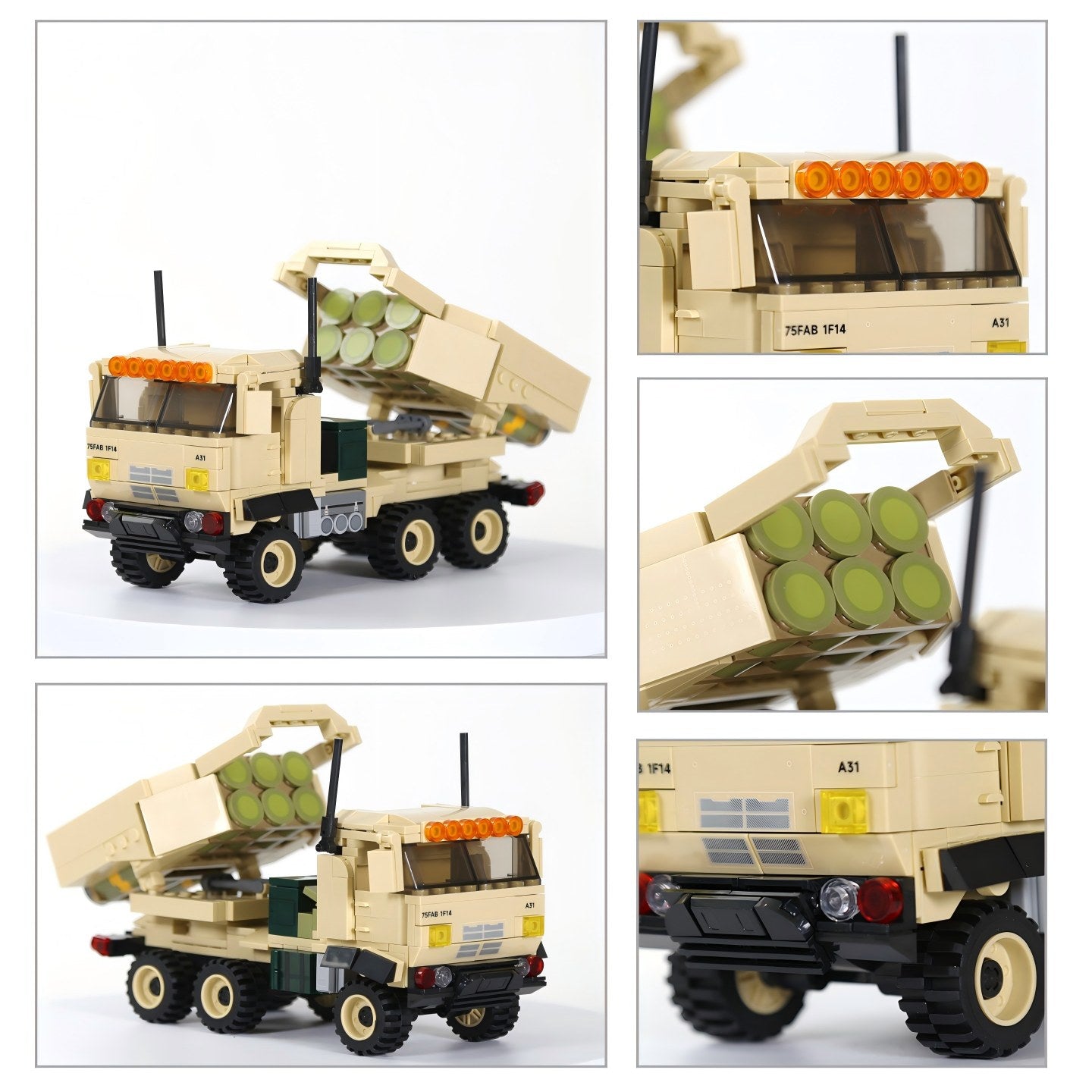 WANGE M142 Lance-roquettes Himars 457 Pièces Ensemble de Blocs de Construction pour Bricoleurs