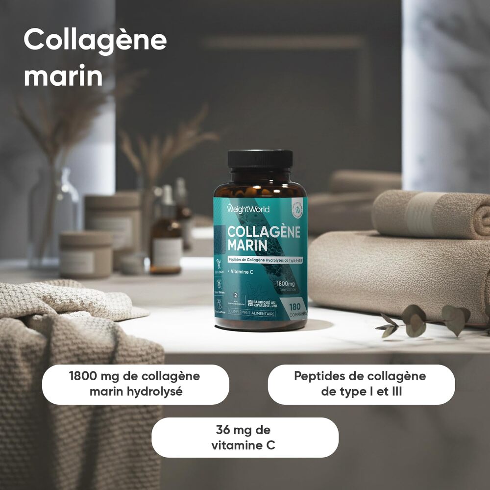 WeightWorld Collagène marin 180 comprimés