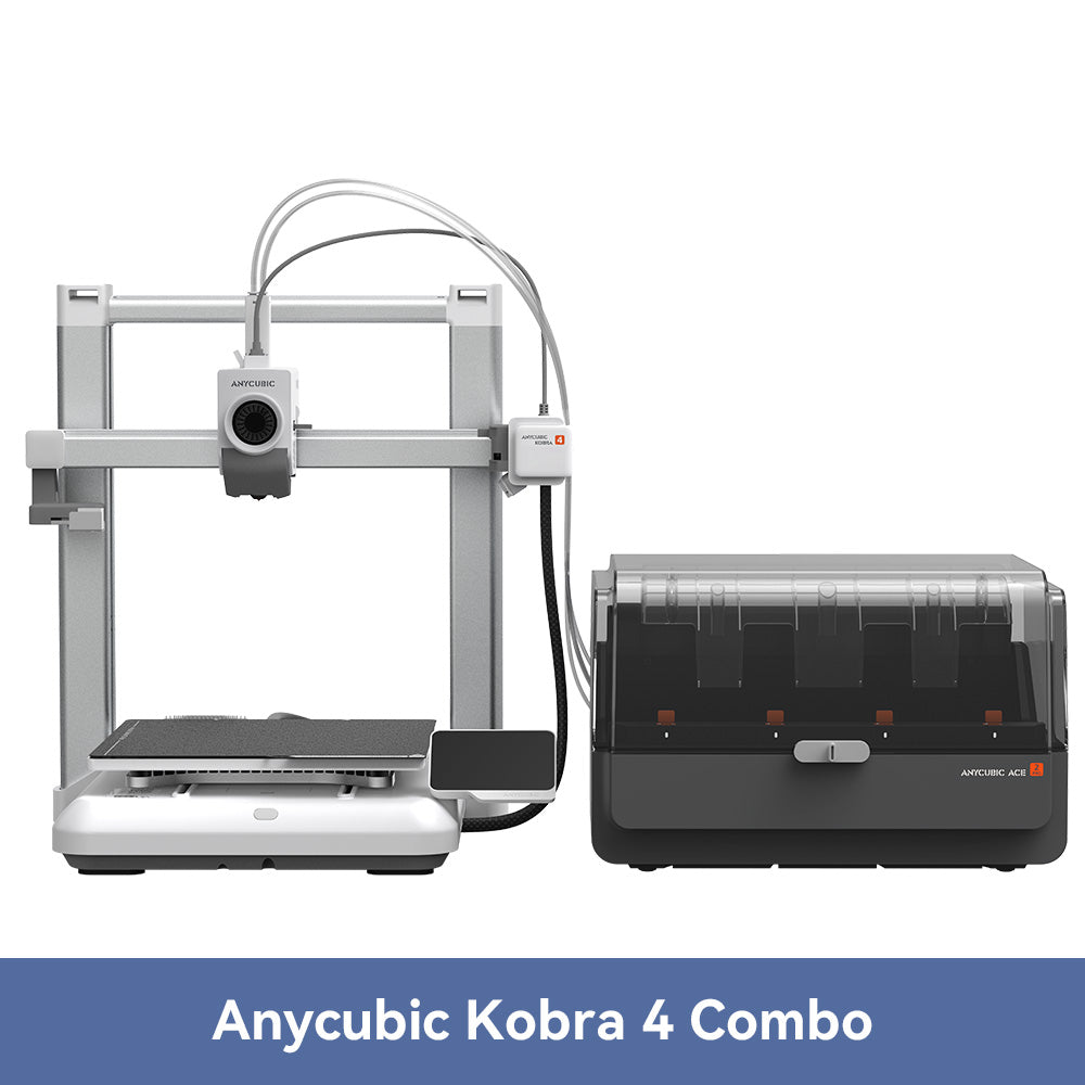 Imprimante 3D ANYCUBIC Kobra 4 Combo, impression multicolore, mise à niveau automatique LeviQ 3.0, mise à niveau sur 49 points, précision < 0,02 mm, impression pendant le séchage, séchage actif à 65 °C