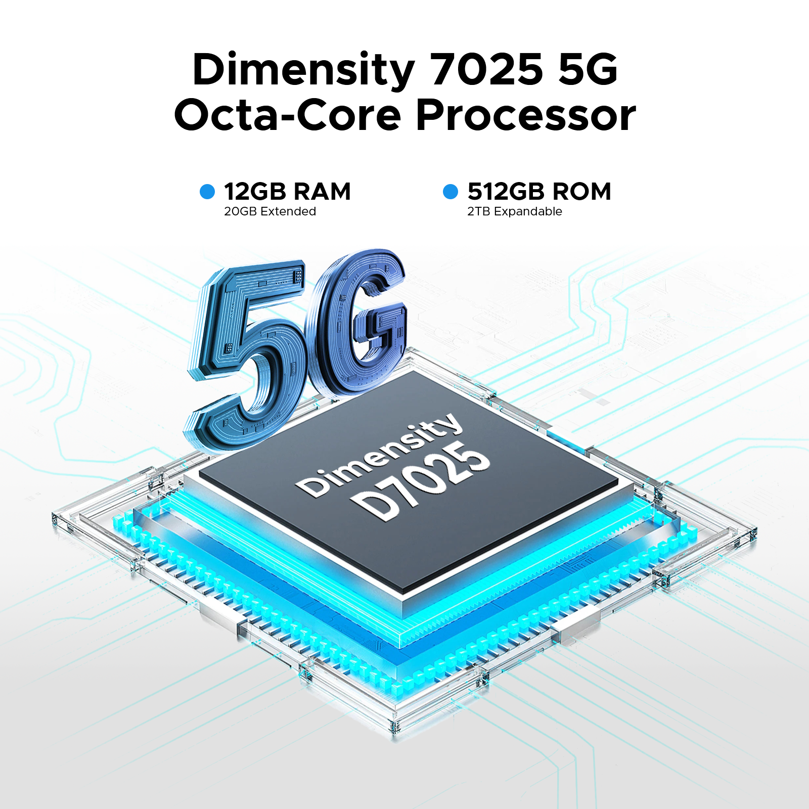 DOOGEE Blade GT Pro 5G Smartphone Rugged 2025, Effets Lumineux Dynamiques, 32 Go + 512 Go, 6 nm D7025, 120 Hz & 6,72" FHD+, Caméra IA 100 MP, Téléphone Mobile Android Ultra-Fin