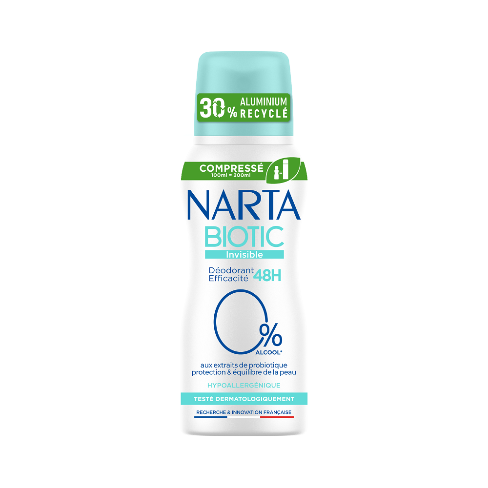 Narta Biotic Spray Déodorant Invisible Pour Femme Comprimé 100 ml