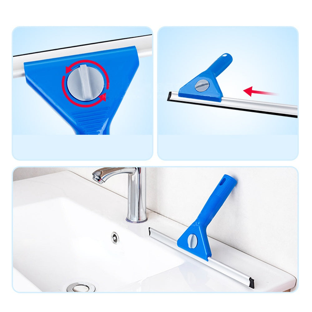 Essuie-glace commercial de 30 CM avec lame en alliage d'aluminium, manche en plastique bleu