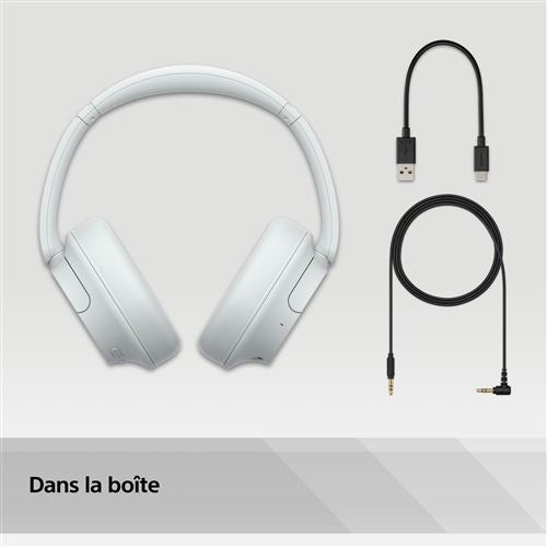 Sony WH-CH720N Casque-micro Filaire et sans fil Serre-tête Appels/musique USB Type-C Bluetooth Blanc