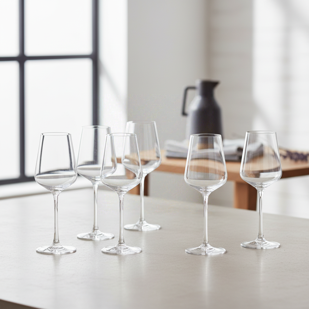 BJÖRN LAGOM Lot de 6 verres à pied - 6 x 34 cl